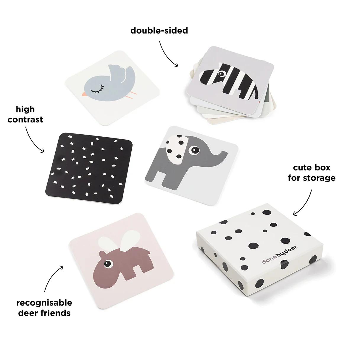 10 cartes de contraste pour bébés Deer friends Done by Deer mezcla
