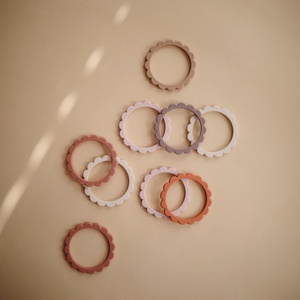 3 bracelets de dentition FLOWER Mushie Blush-Rose-Sh.Sand