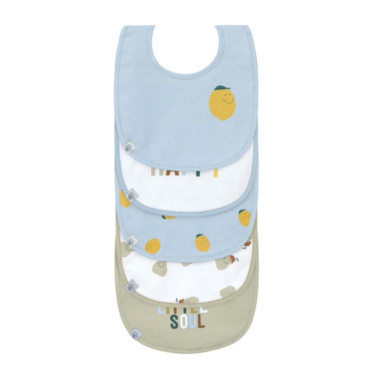 5 bavoirs HAPPY FRUITS LEMON Laessig