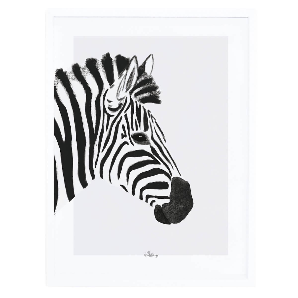 Affiche encadrée Zèbre Lilipinso