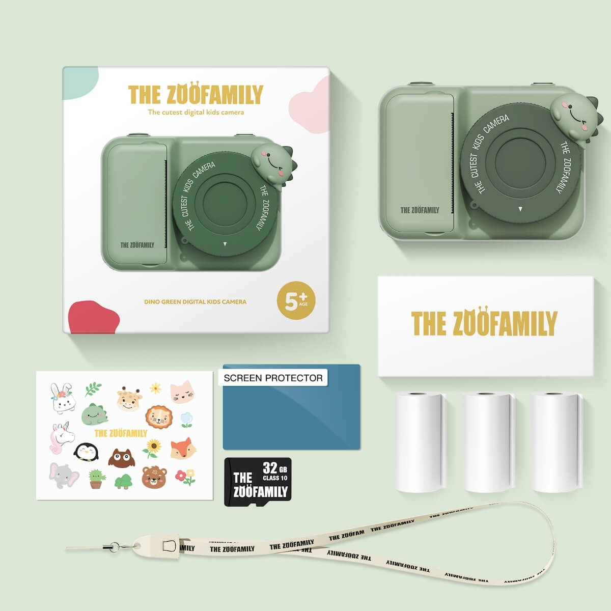 Appareil photo Zoo print DINO VERT Zoofamily