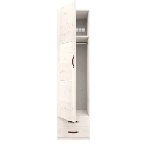 Armoire 1 portes 2 étagères 50cm Lifetime whitewash