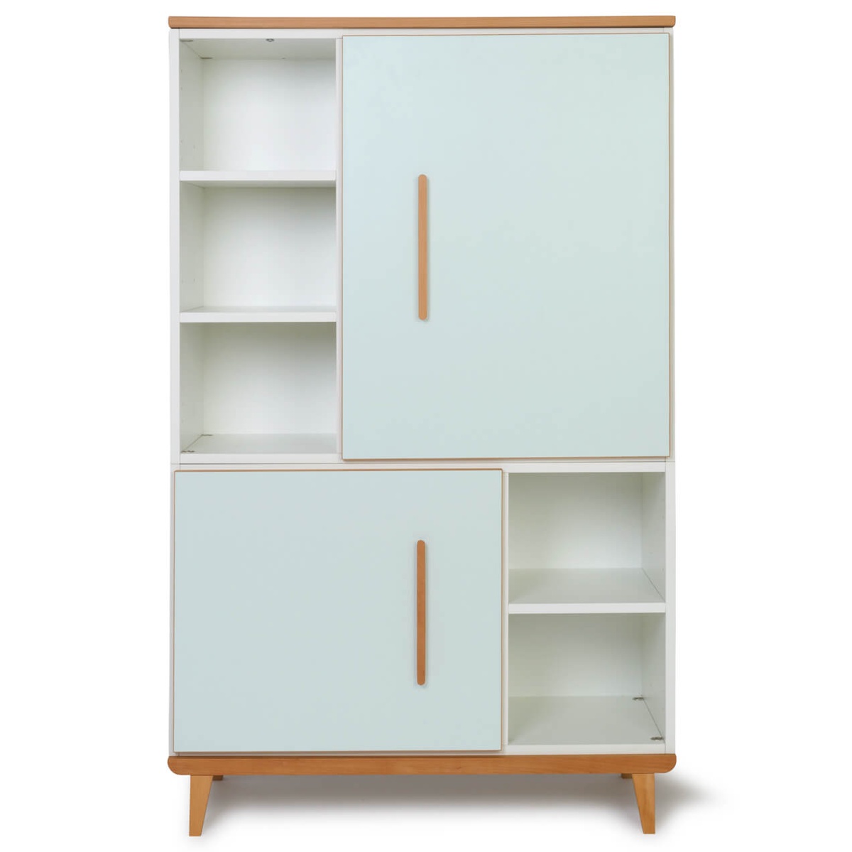 Armoire 147 cm 2 portes NADO Retro finition hêtre mint