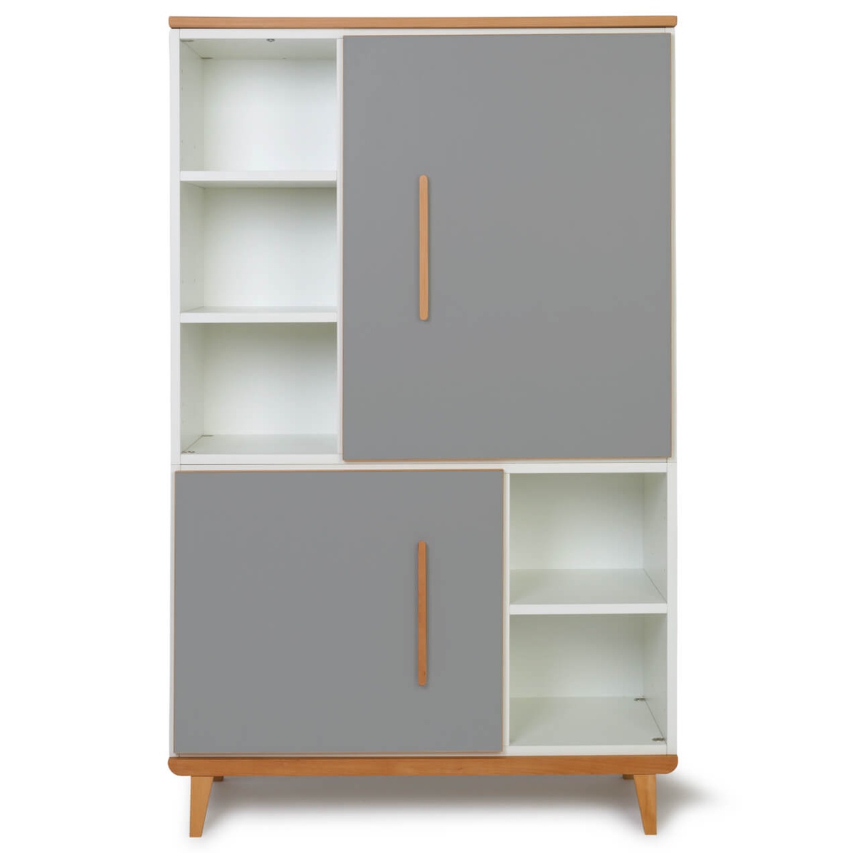 Armoire 147 cm 2 portes NADO Retro finition hêtre slate grey