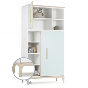 Armoire 173 cm 2 portes NADO Curve finition frêne mint