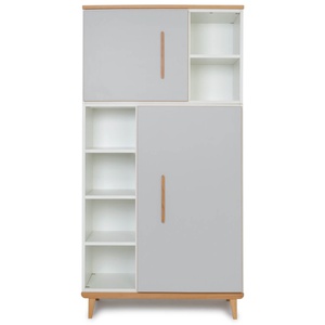 Armoire 173 cm 2 portes NADO Retro finition hêtre manhattan grey