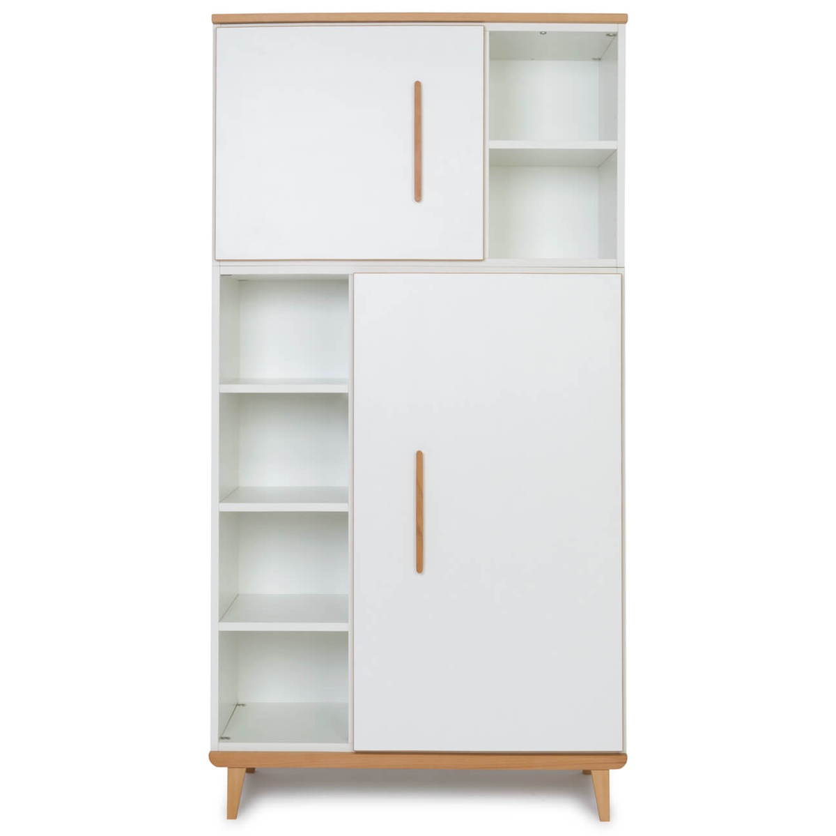Armoire 173 cm 2 portes NADO Retro finition hêtre white