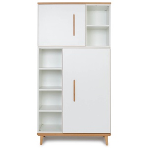 Armoire 173 cm 2 portes NADO Retro finition hêtre white