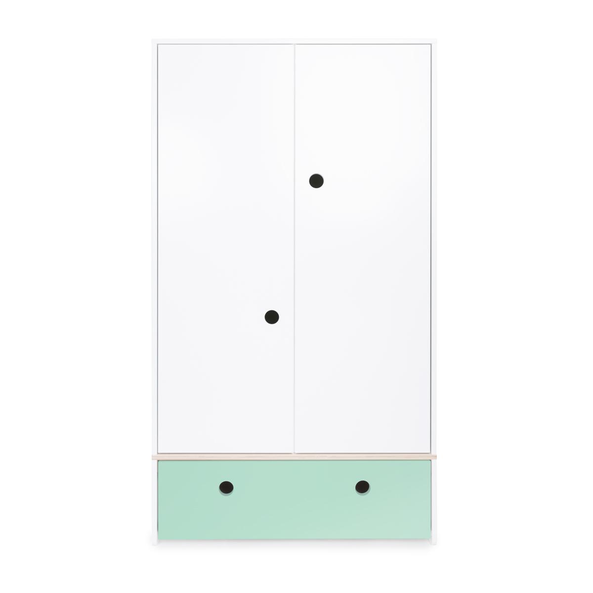 Armoire 2 portes COLORFLEX façade tiroir mint 