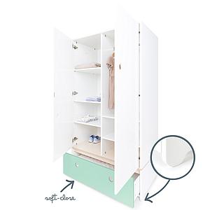Armoire 2 portes COLORFLEX façade tiroir mint 