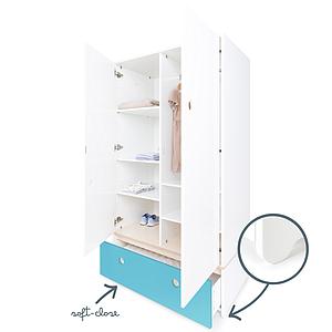 Armoire 2 portes COLORFLEX façade tiroir paradise blue 