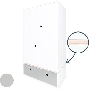 Armoire 2 portes COLORFLEX façade tiroir pearl grey 