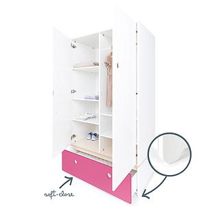 Armoire 2 portes COLORFLEX façade tiroir pink 