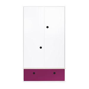 Armoire 2 portes COLORFLEX façade tiroir plum 