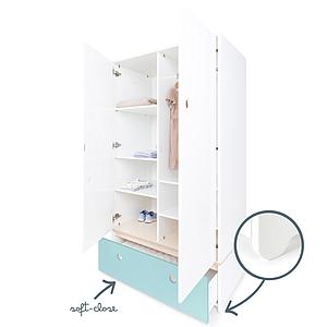 Armoire 2 portes COLORFLEX façade tiroir sky blue 