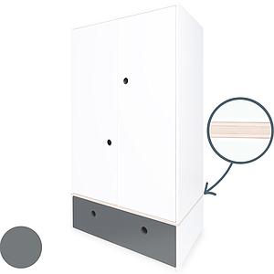 Armoire 2 portes COLORFLEX façade tiroir space grey