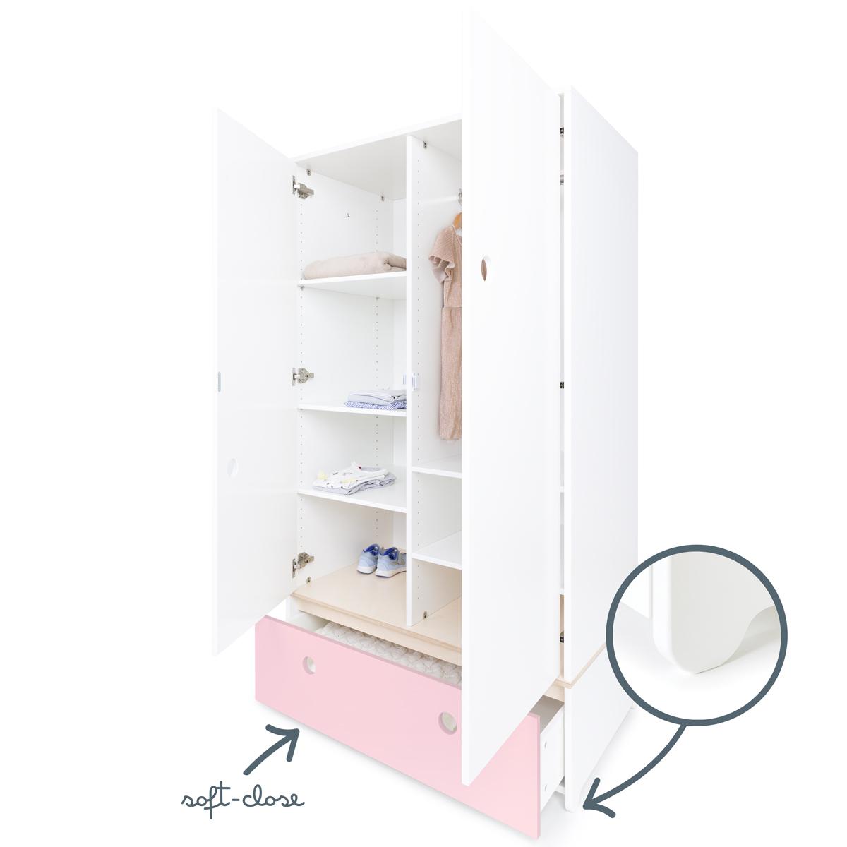 Armoire 2 portes COLORFLEX façade tiroir sweet pink 