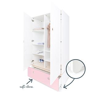 Armoire 2 portes COLORFLEX façade tiroir sweet pink 