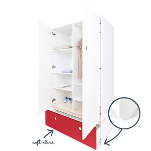 Armoire 2 portes COLORFLEX façade tiroir true red 