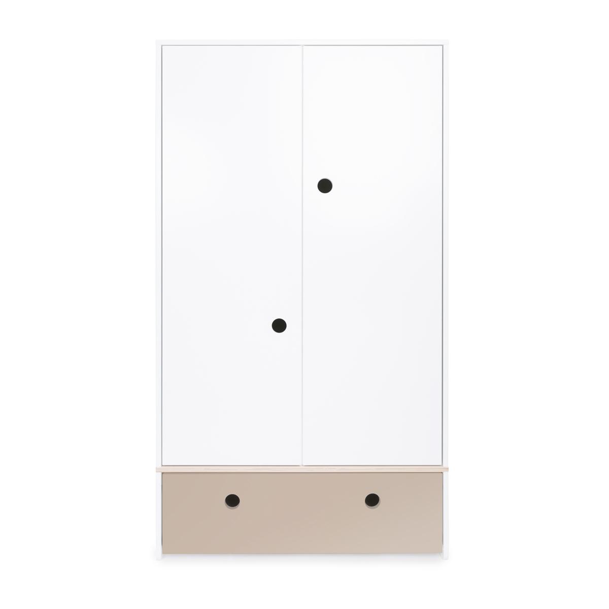Armoire 2 portes COLORFLEX façade tiroir warm grey 