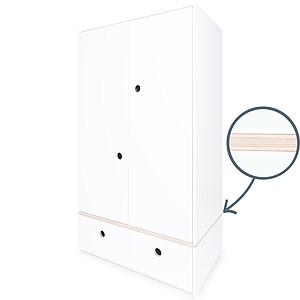 Armoire 2 portes COLORFLEX façade tiroir white 