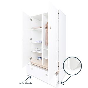 Armoire 2 portes COLORFLEX façade tiroir white 
