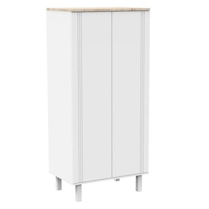 Armoire 2 portes ELEONORE Sauthon blanc