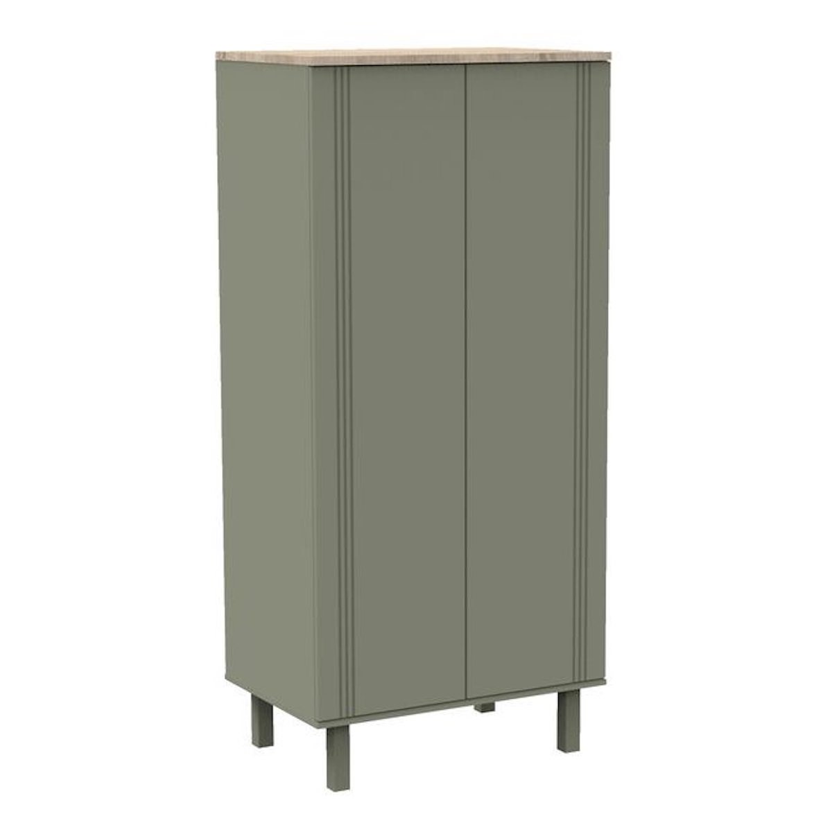 Armoire 2 portes ELEONORE Sauthon kaki