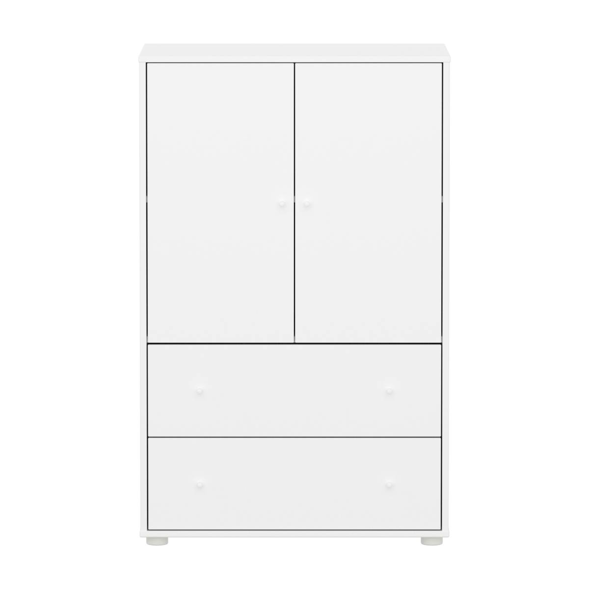 Armoire 2 portes et 2 tiroirs SAGA Flexa blanc