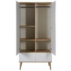 Armoire 2 portes FLOW Quax Chêne naturel-blanc
