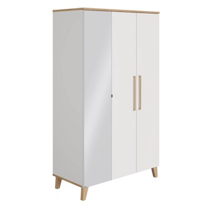 Armoire 3 portes miroir gauche OSCAR Paidi Chêne Nebraska-blanc