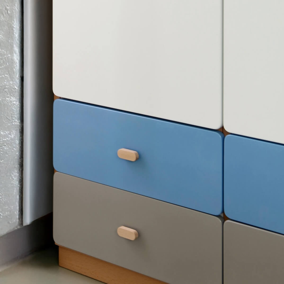Armoire 93x184cm DESTYLE de Breuyn naturel crystal blue