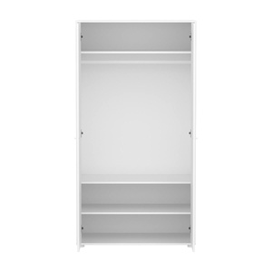 Armoire enfant 2 portes rainures avec pied SAGA FLEXA blanc