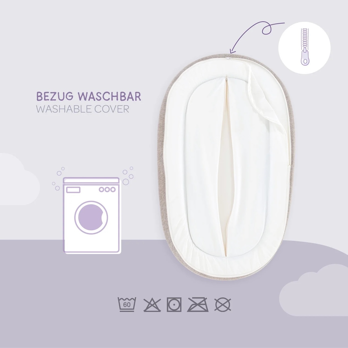 Babynest Home Air 65cm Traumeland beige melange