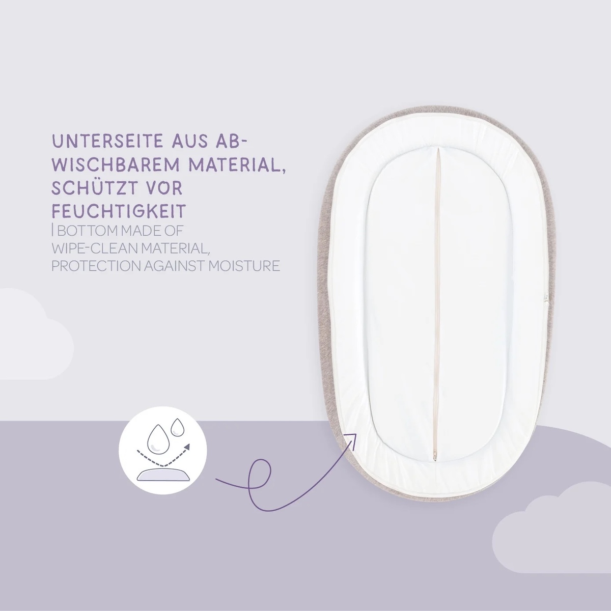 Babynest Home Air 65cm Traumeland beige melange