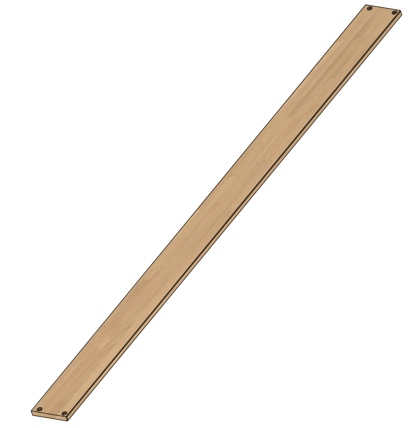 Barrière de sécurité arrière 13,8x200cm pour lit MONTESSORI DESTYLE de Breuyn naturel
