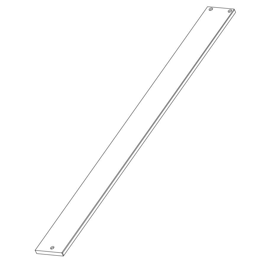 Barrière de sécurité frontale 13,8x93,6cm pour lit MONTESSORI DESTYLE de Breuyn blanc laqué