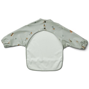 Bavoir manches longues MERLE Liewood Vehicles-dove blue mix NOOS