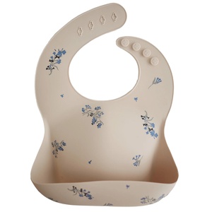Bavoir silicone Mushie Lilac Flowers