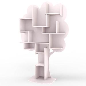 Bibliothèque arbre LOUANE Mathy by Bols rose poudré