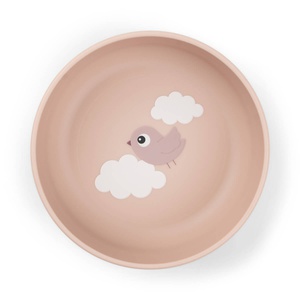 Done by Deer™ Assiette enfant compartimentée Foodie Happy clouds PP rose