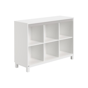 Buffet 6 compartiments ouverts OLLI Paidi blanc gris ardoise