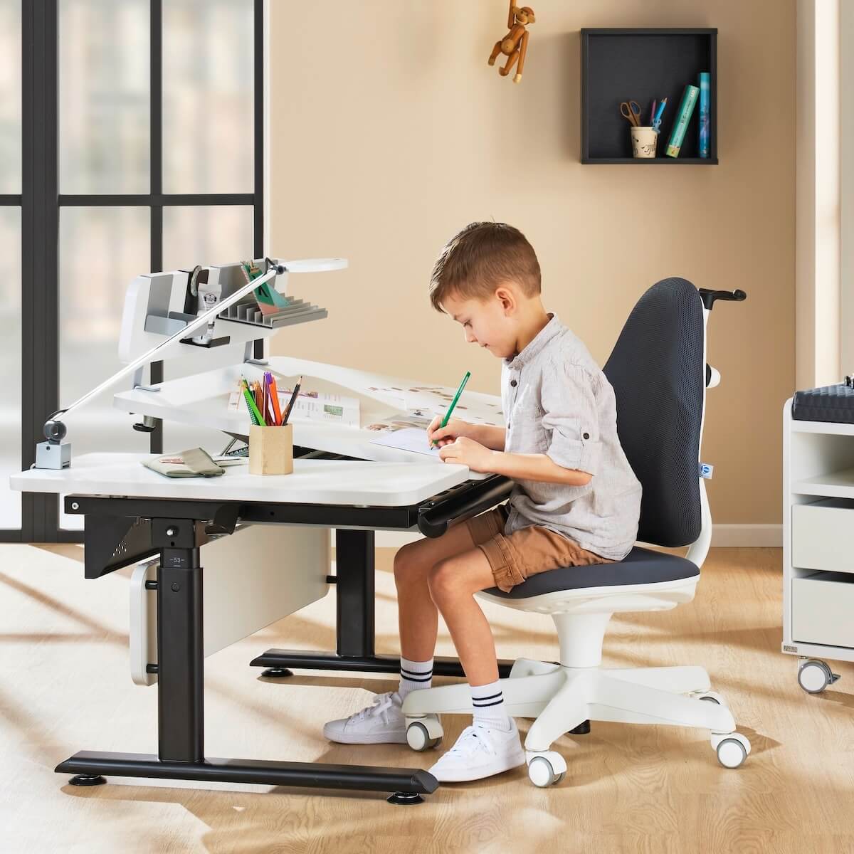 Bureau 130x70cm DIEGO GT Paidi Noir blanc