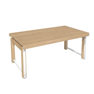 Bureau ZIGGY de Breuyn en hêtre massif finition naturelle - métal blanc