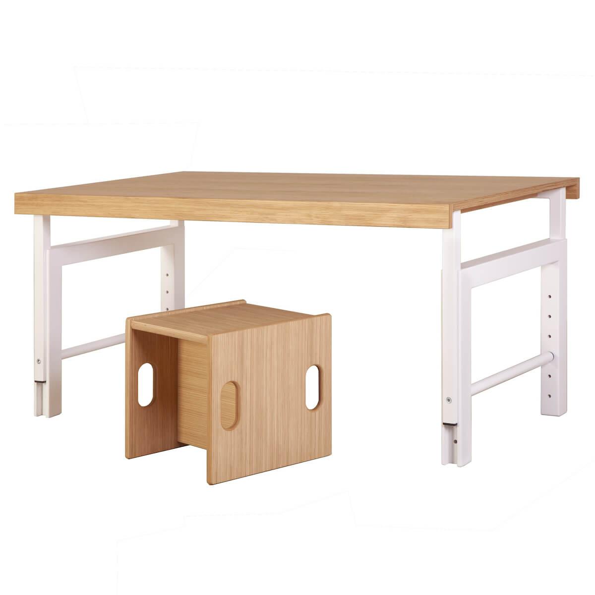 Bureau ZIGGY de Breuyn hêtre massif finition blanc-chêne