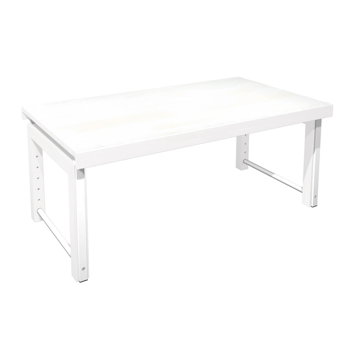 Bureau ZIGGY de Breuyn hêtre massif finition blanche - métal blanc