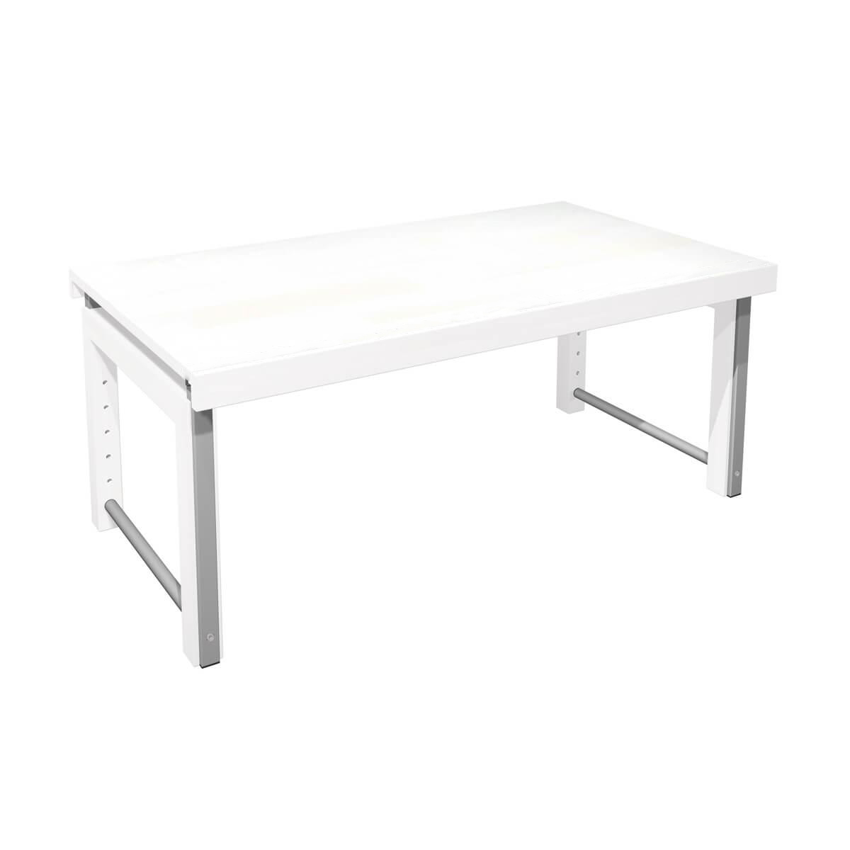 Bureau ZIGGY de Breuyn hêtre massif finition blanche - métal gris