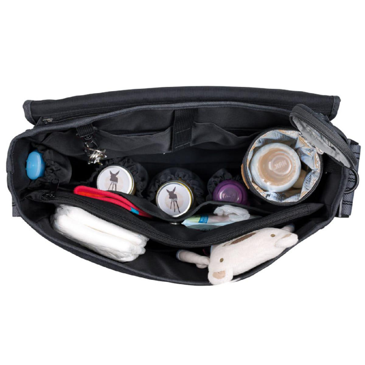 CASUAL PATCHWORK by Laessig Sac à langer Messenger bag Noir HCLA
