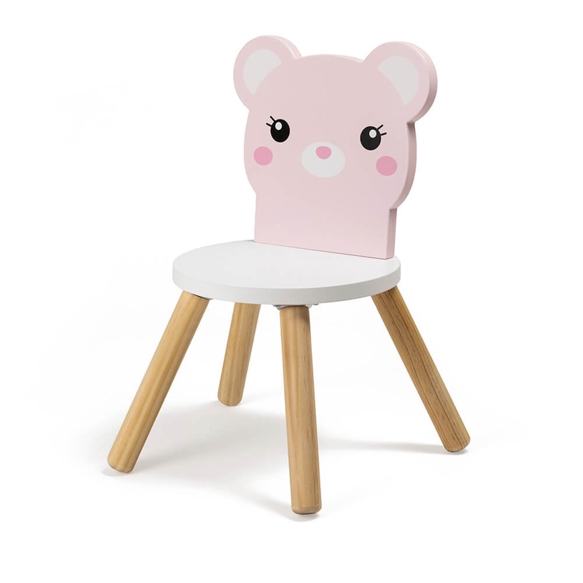 Chaise enfant en bois avec ours en peluche KIRUMY Eurekakids