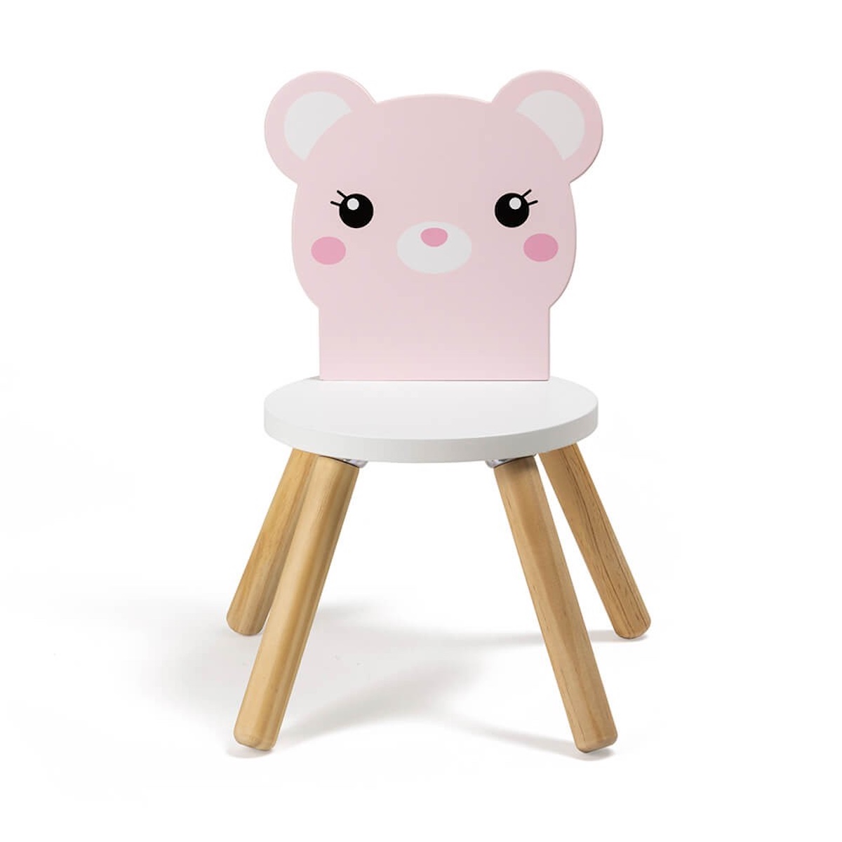 Chaise enfant en bois avec ours en peluche KIRUMY Eurekakids
